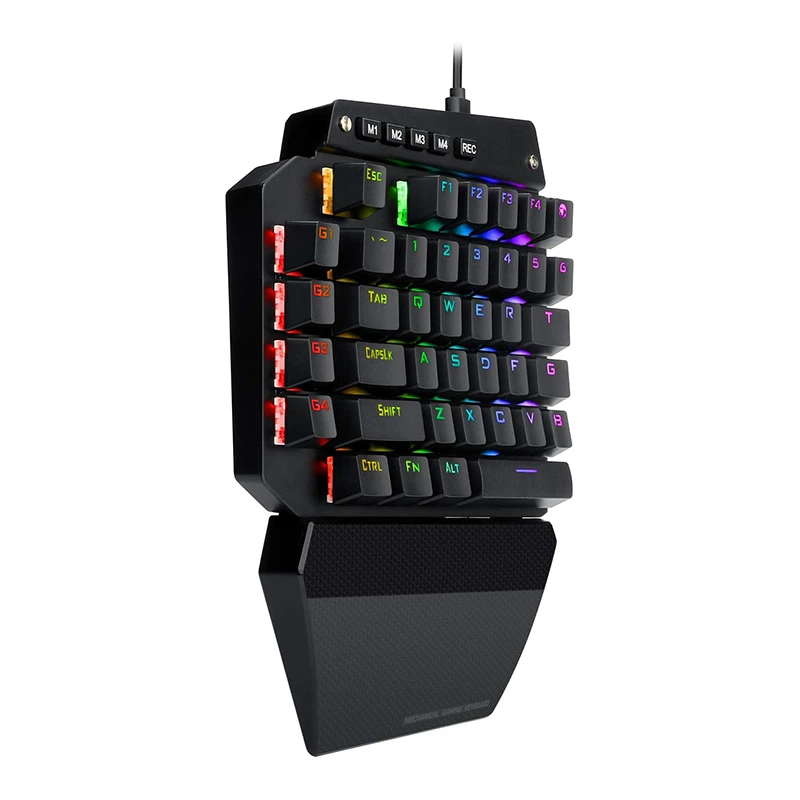 Mechaniczna klawiatura do gier z 44 klawiszami RGB, przewodowa