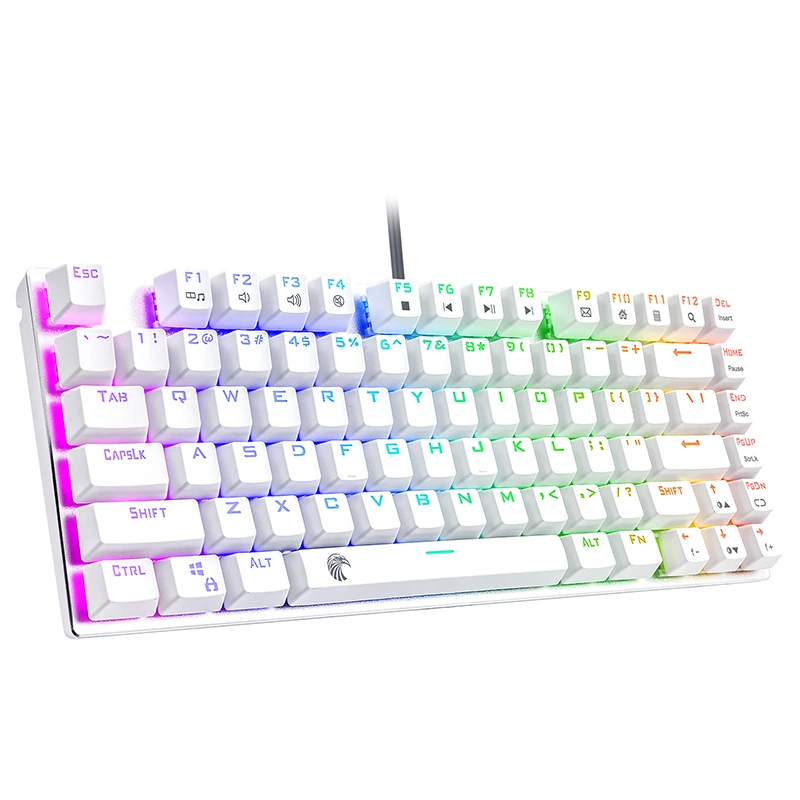 Mechaniczna klawiatura do gier z 81 klawiszami RGB