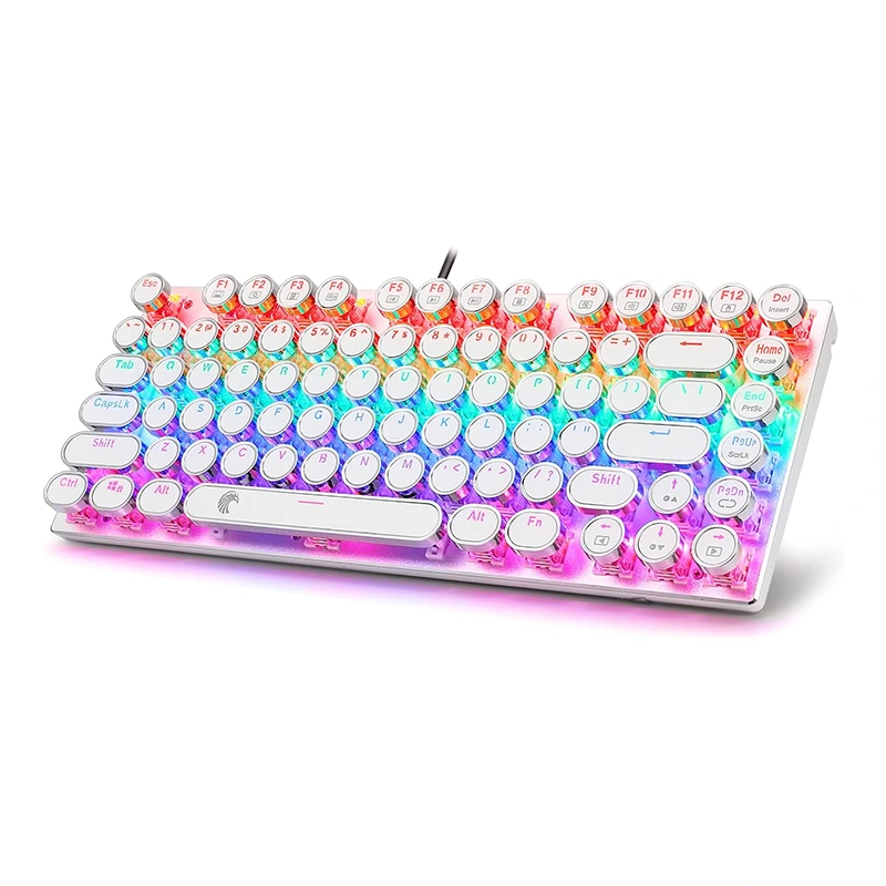 Mechaniczna klawiatura do pisania z 81 klawiszami Rainbow