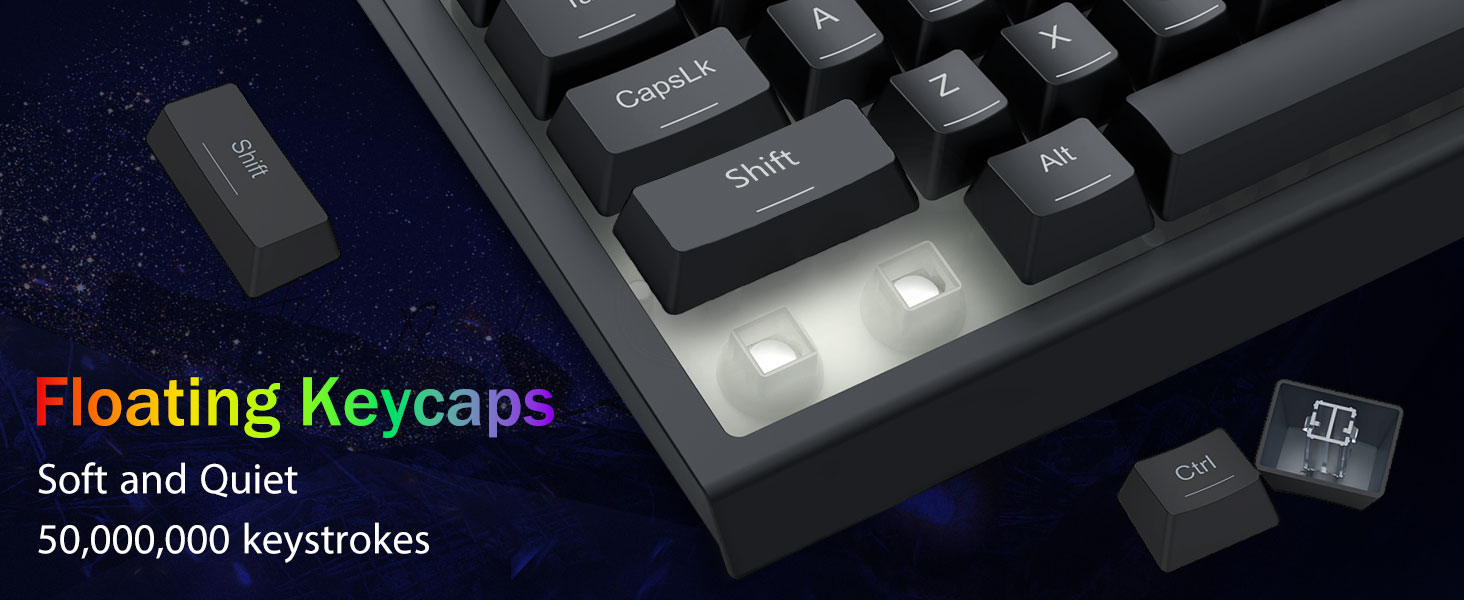 Black K519 Wired Gaming RGB Backlit Keyboard