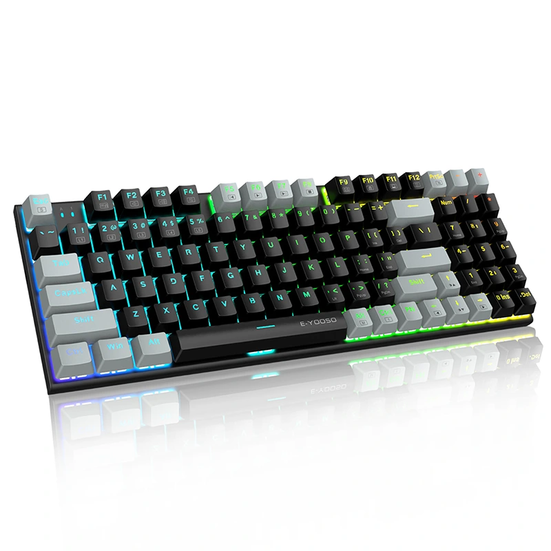 Przewodowa mechaniczna klawiatura do gier z 94 klawiszami RGB